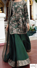 Charizma Emerald Floral Sharara Set