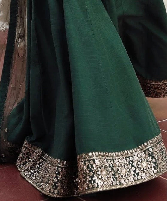 Charizma Emerald Floral Sharara Set