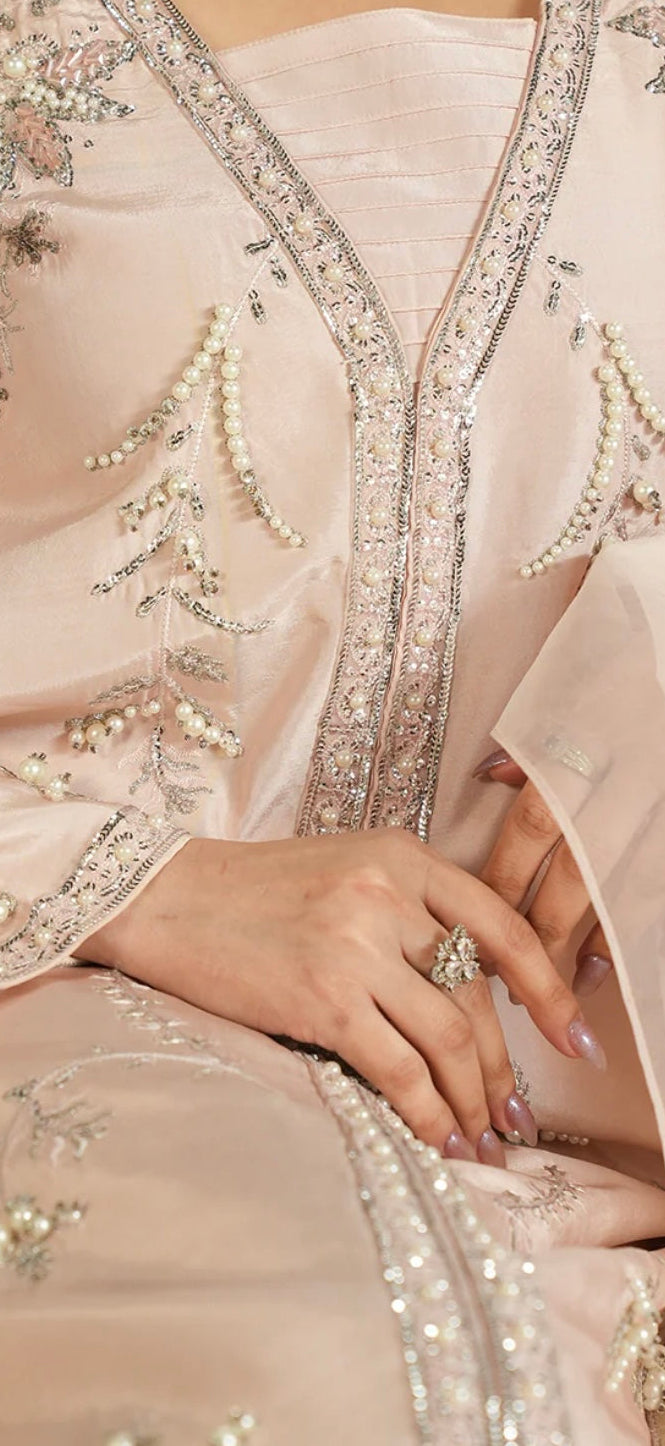 Blush Pink 3 Piece with Silver Embellishments - Amave
