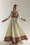 Ethnic | Ivory Anarkali with Maroon Embroidered Koti Jacket