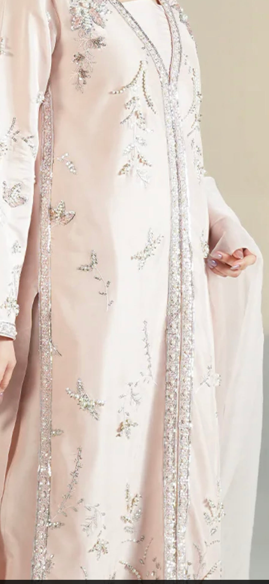 Blush Pink 3 Piece with Silver Embellishments - Amave