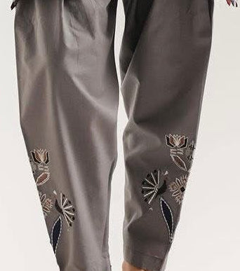Ethnic Grey Embroidered Suit 2 Piece