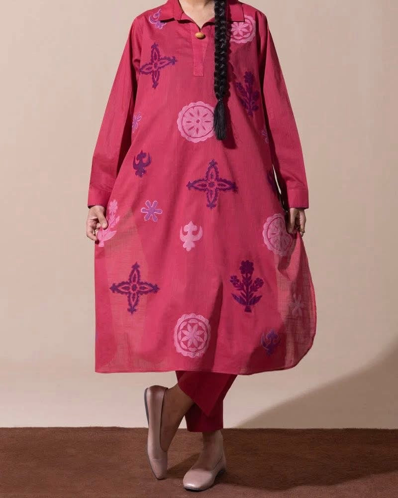 Generation 2-Piece Embroidered Outfit - Pink