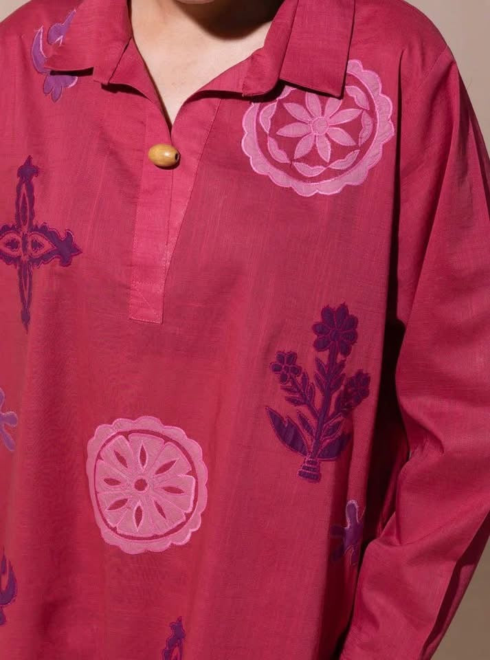 Generation 2-Piece Embroidered Outfit - Pink