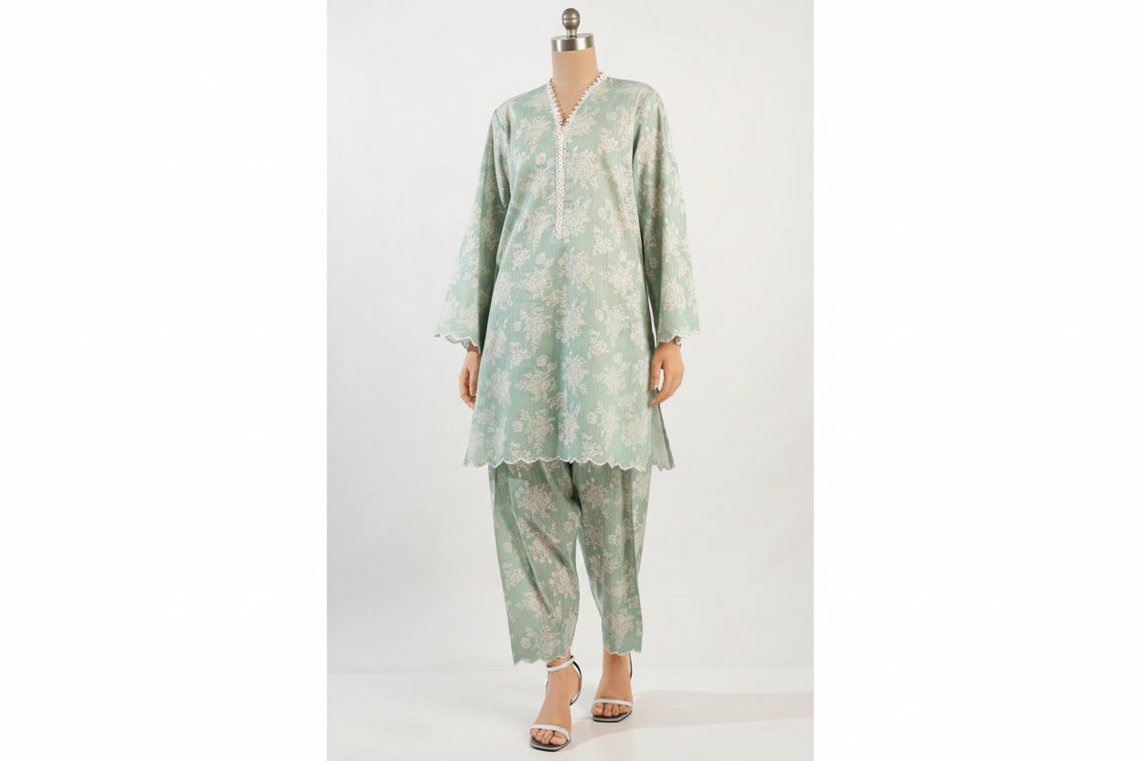 SAYA Stitched Printed Lawn 2 Piece (Shirt/Trouser)