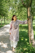 Urge Pret | Blush Pink Heavily Embroidered Kurta with White Shalwar
