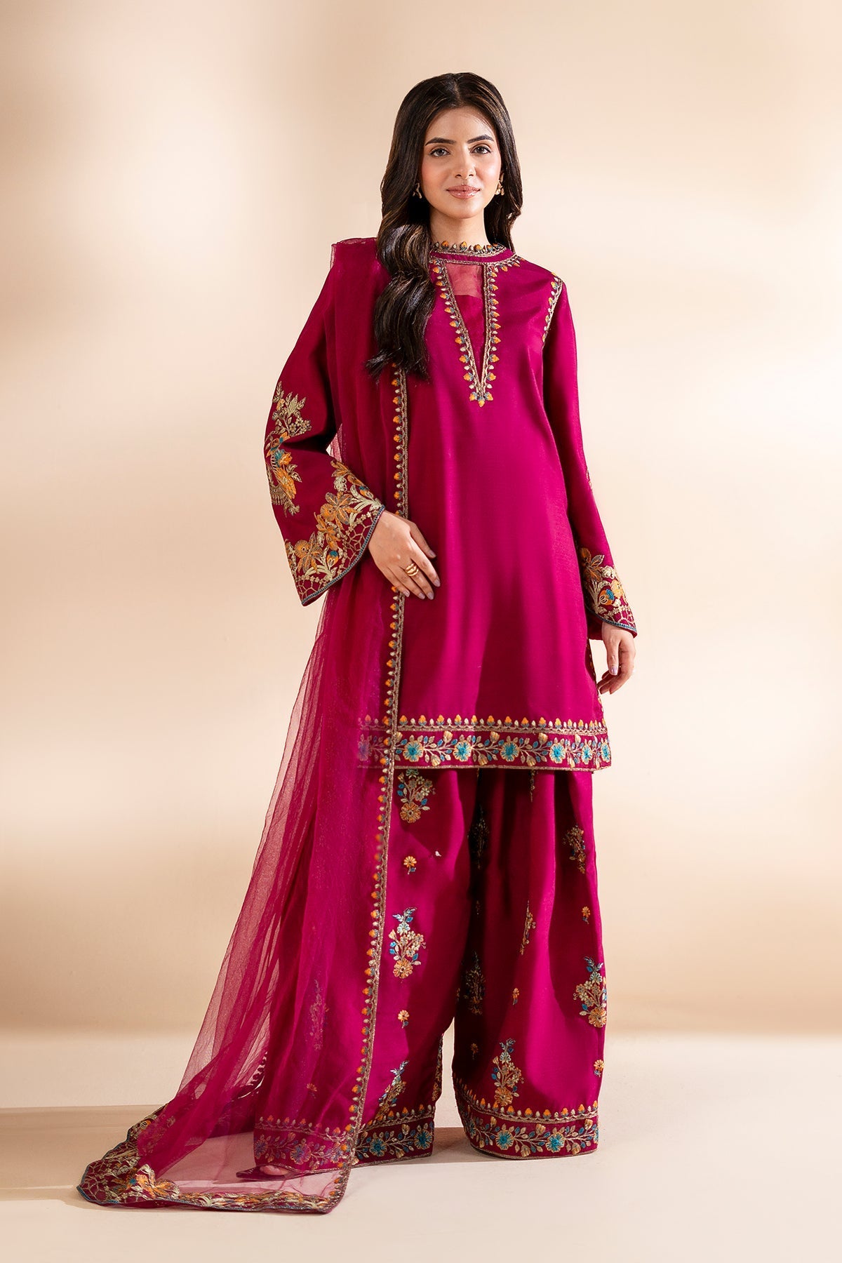 Charizma Embroidered 3-Piece Suit CMA-6-313