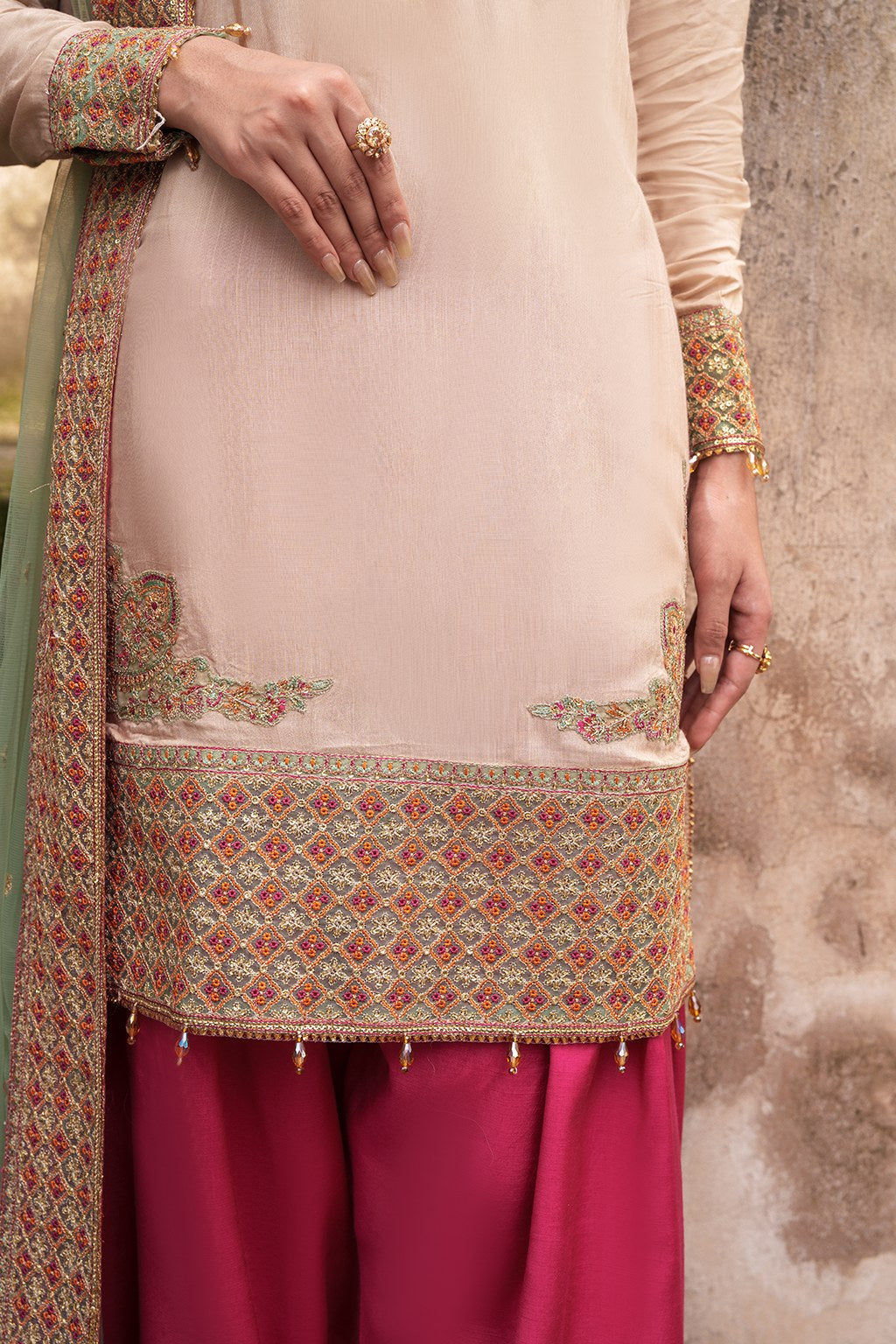 Meeral Sierra Embroidered 3-Piece Suit