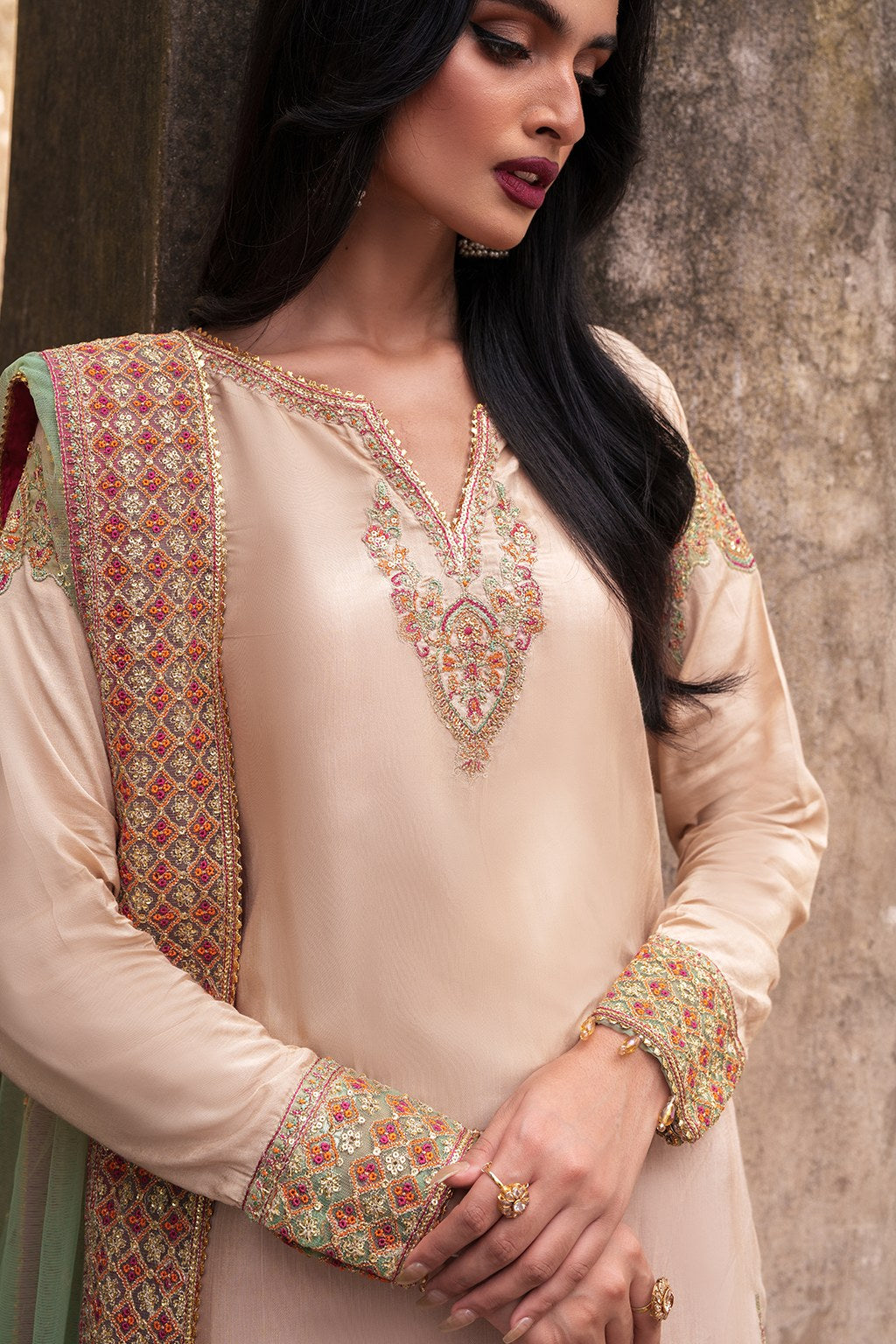 Meeral Sierra Embroidered 3-Piece Suit