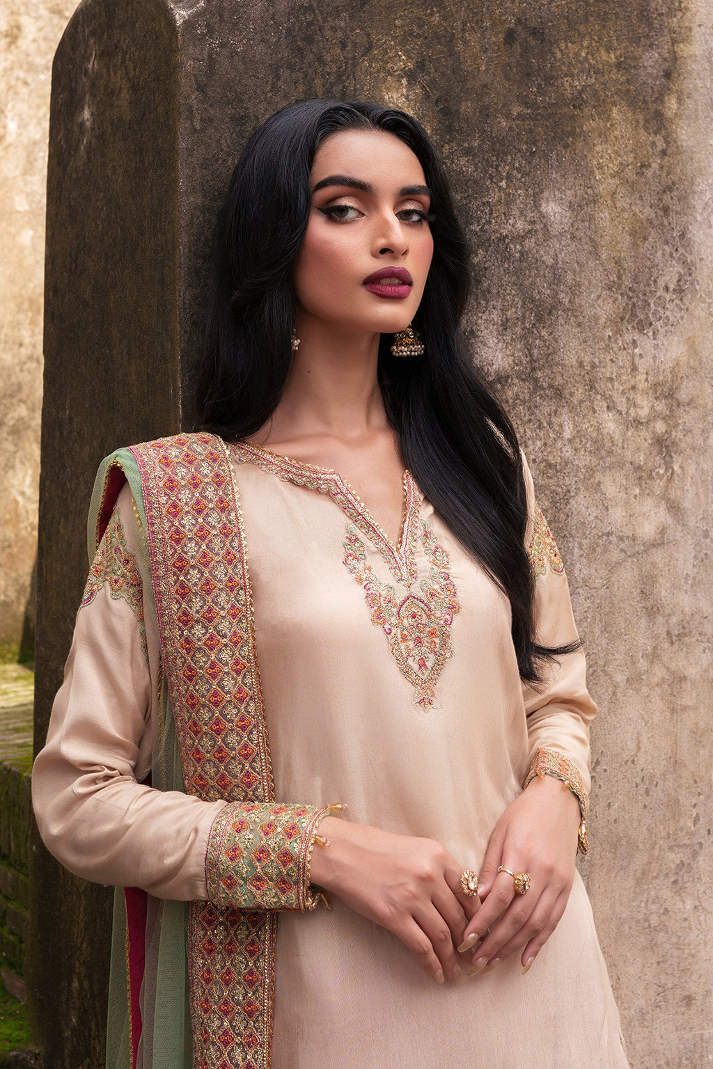Meeral Sierra Embroidered 3-Piece Suit