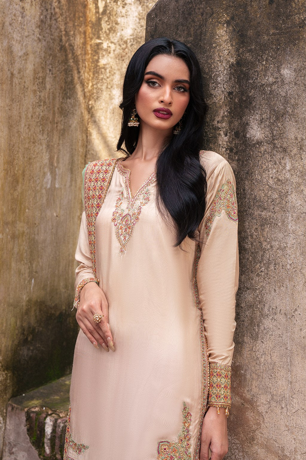 Meeral Sierra Embroidered 3-Piece Suit