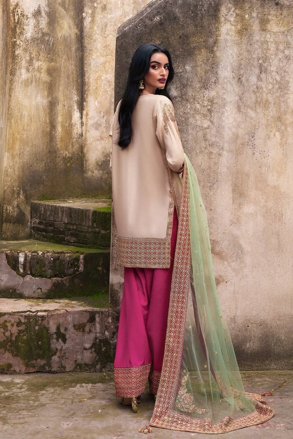 Meeral Sierra Embroidered 3-Piece Suit