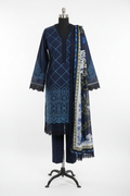 Navy blue suit with exact design match