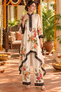 Cream Floral Asymmetric Coord Set - front